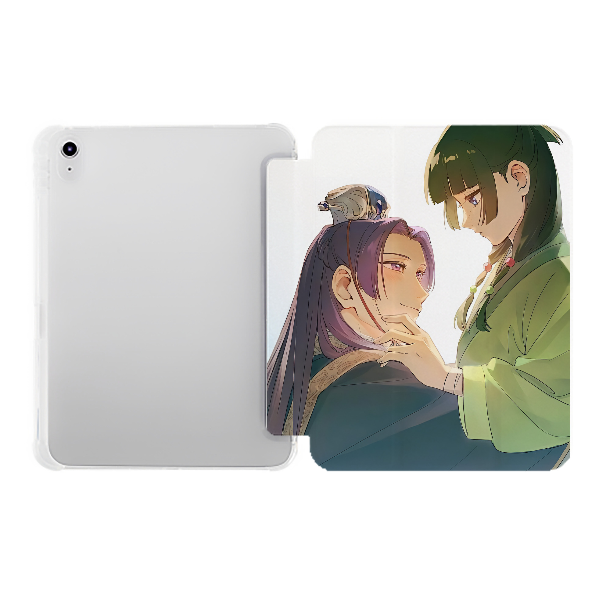 （画像用） 薬屋のひとりごと The Apothecary Diaries IPad ケース ペン収納付き 三つ折りスタンド PUレザー×シリコン 対応機種9.5/10.5/10.9インチ